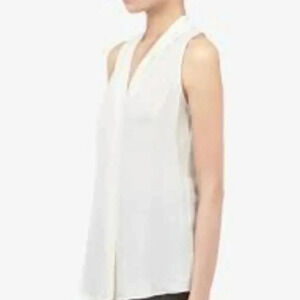 Theory Silk Tie Front Sleeveless  Blouse S